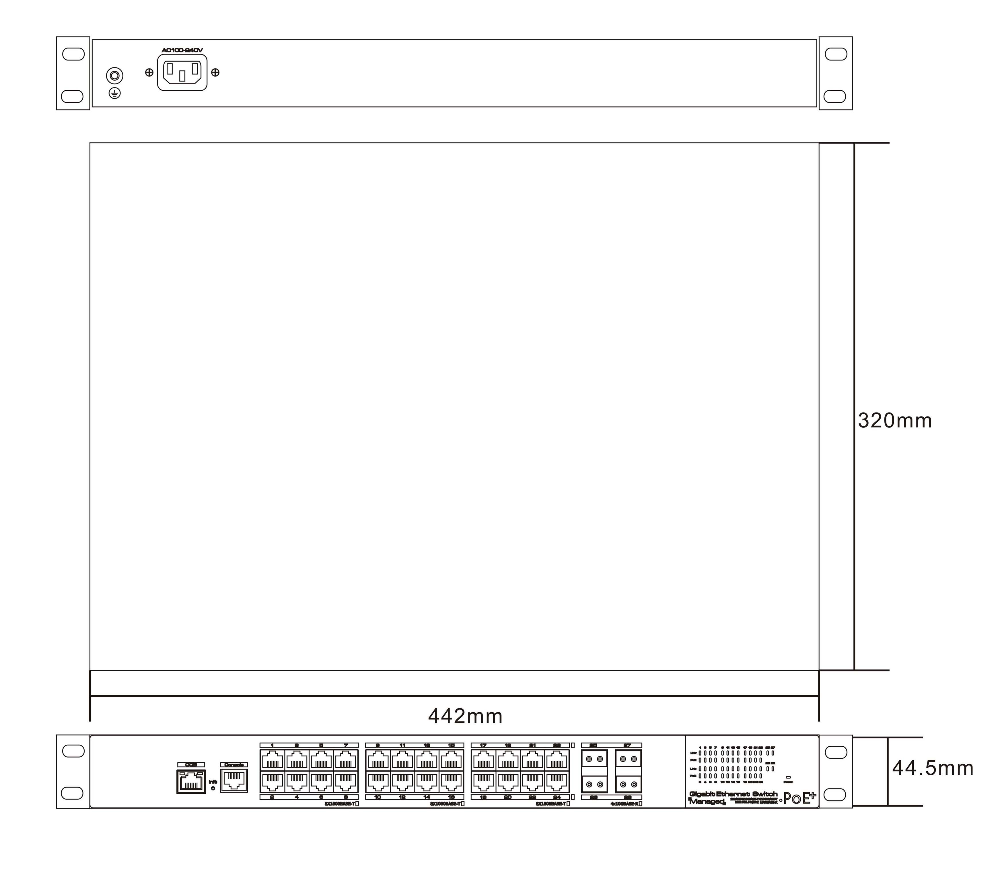 UTEPO 24 ports managed switch