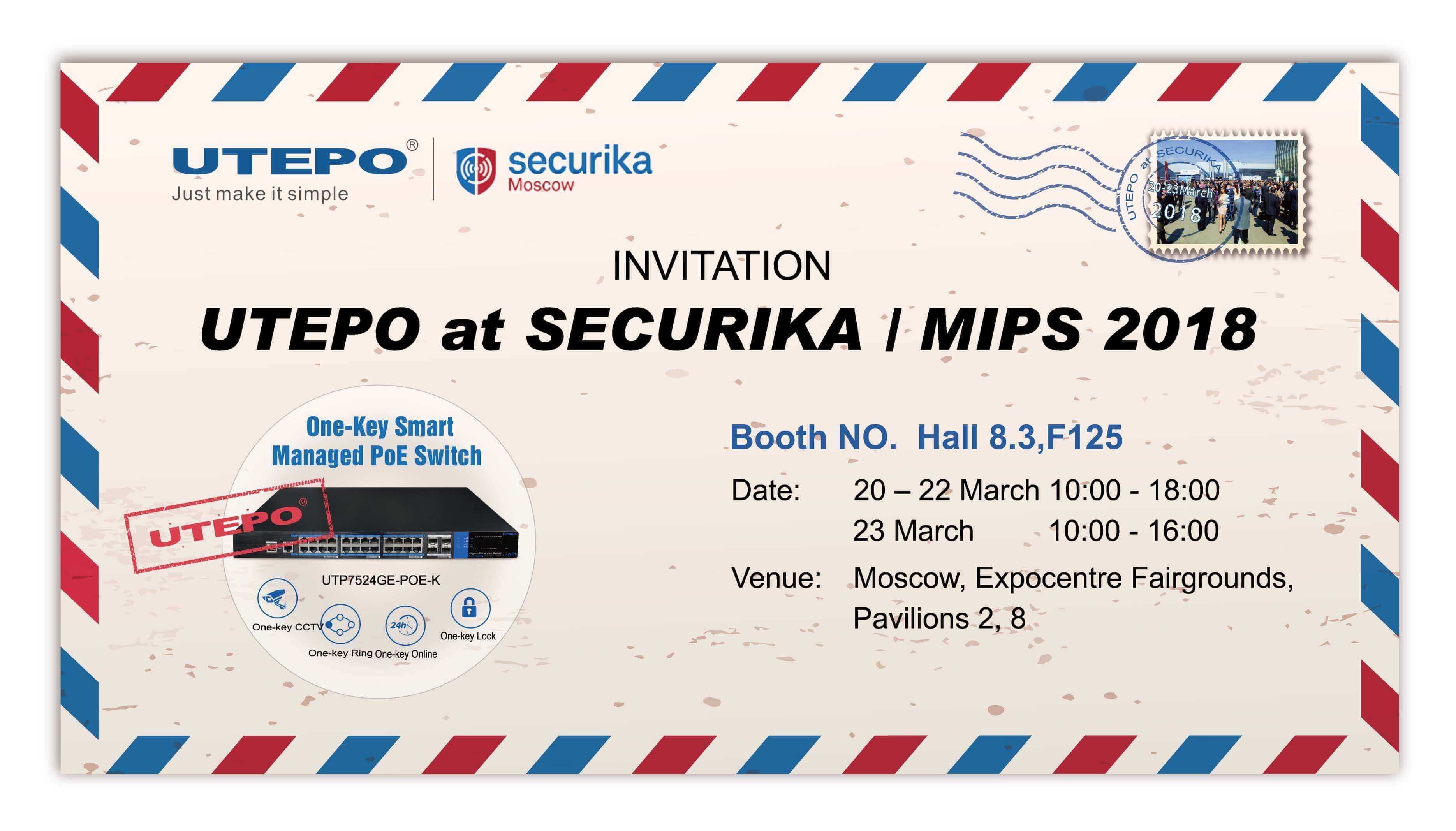 INVITATION-UTEPO will attend SECURIKA / MIPS 2018