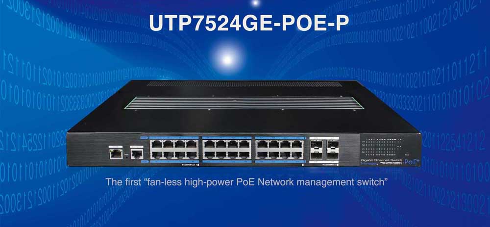 The First Fanless High-power PoE Switch Has Been Launched in UTEPO